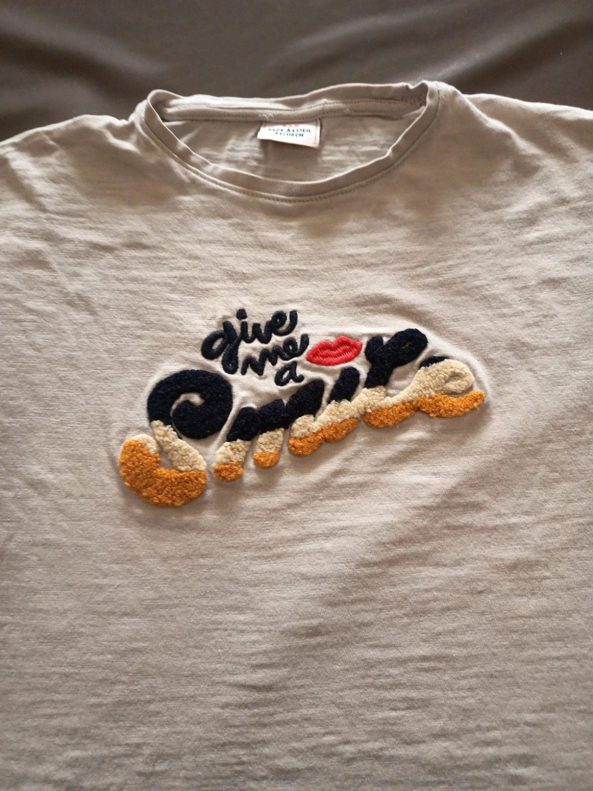 T-shirt geef me een glimlach beige – photo 2